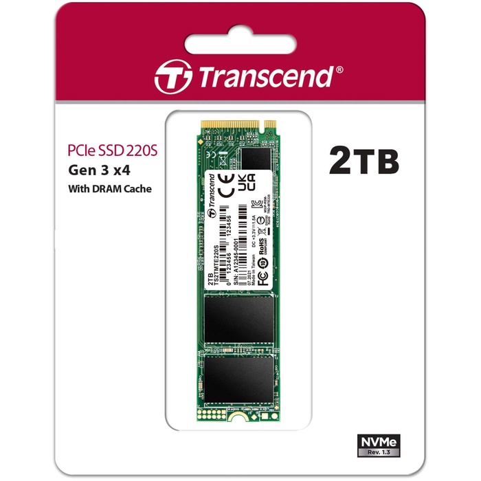 Накопитель SSD Transcend PCIe 3.0 x4 2TB TS2TMTE220S 220S M.2 2280 1.2 DWPD - фото 51685880