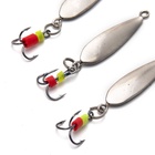 Блесна вертикальная "Яман" Листочек с тройником, размер 25 мм, 2.2 г, цвет никель (комплект 6 шт) - фото 27825844