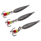 Блесна вертикальная "Яман" Листочек с тройником, размер 25 мм, 2.2 г, цвет никель (комплект 6 шт) - фото 27825845