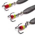 Блесна вертикальная "Яман" Листочек с тройником, размер 25 мм, 2.2 г, цвет никель (комплект 6 шт) - фото 27825846