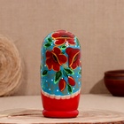 Матрёшка "Весела", голубойверх, низ красный, 5-кукольная, 19 см - фото 26396207