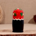 Матрёшка дерево «Весела», красная голова, низ чёрный, 5-кукольная, 14 см 10823734