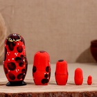 Матрёшка "Ромашка", красная, 5-кукольная, 11-12см - фото 26363167