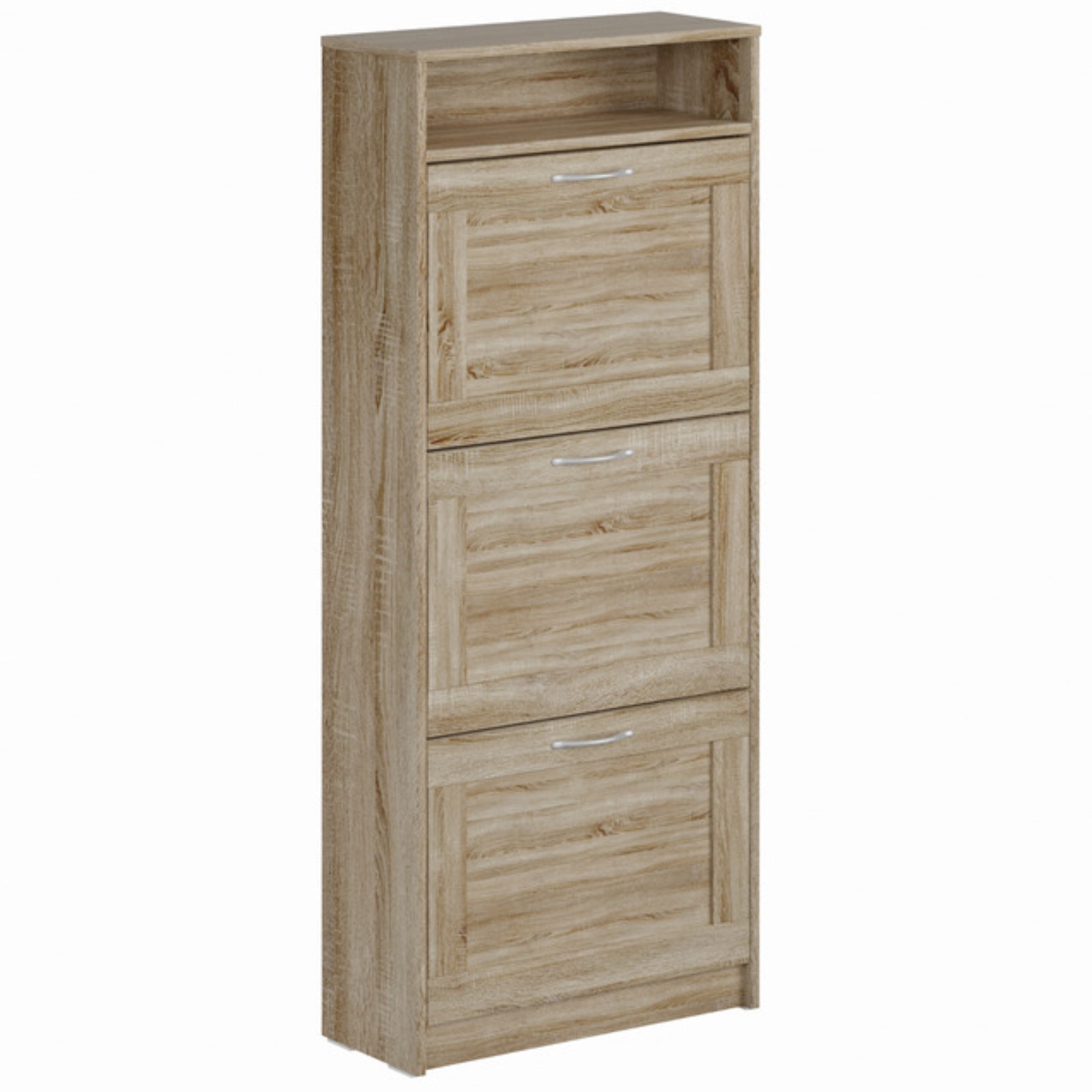 Тумба для обуви «Сириус», 602×250×1428 мм, с нишей и тремя откидными ...