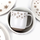 Тарелка новогодняя суповая «Снежная сказка», 15×7 см, 700 мл, ручная работа - Фото 6