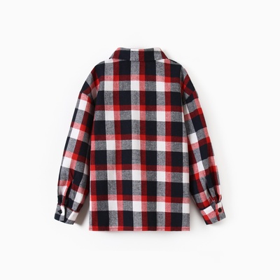Рубашка для мальчика в клетку KAFTAN, размер 32 (110-116 см)