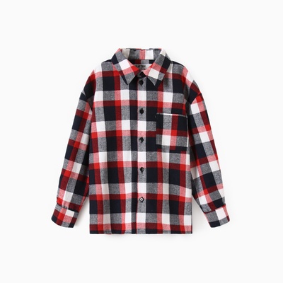 Рубашка для мальчика в клетку KAFTAN, размер 36 (134-140 см)