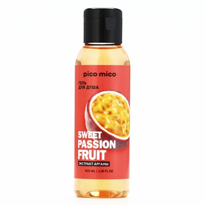 Гель для душа с экстрактом арганы Sweet passionfruit, 100 мл, аромат маракуйи, PICO MICO