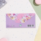 Конверт для денег "С Днём Рождения!" девушка в шляпе, 17 х 8 см (комплект 10 шт) - фото 26429109