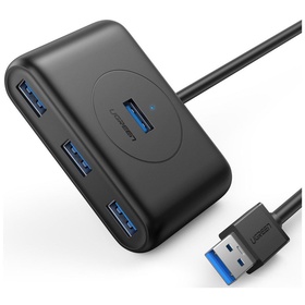 USB концентратор (хаб) UGREEN 4 х USB 3.0, 1 м, цвет черный (20291)