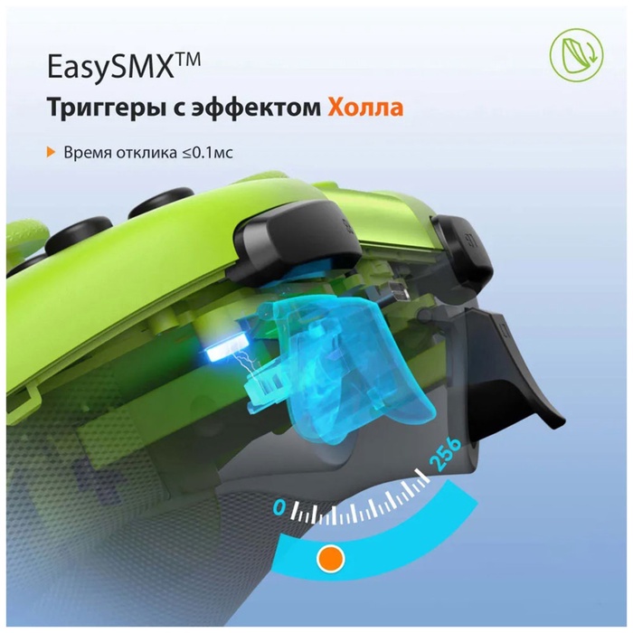 Беспроводной геймпад EasySMX X05 с RGB подсветкой, зеленый (VG-C508) - фото 51687682