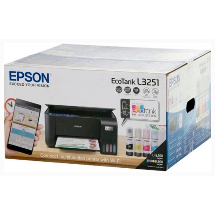 МФУ струйный Epson L3251 A4 WiFi USB черный - фото 51690144