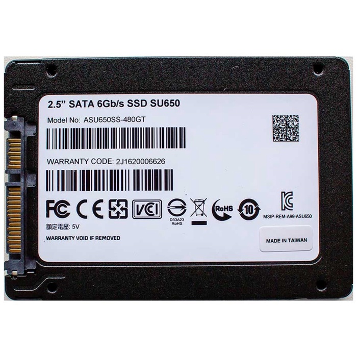 Накопитель SSD ADATA 2.5" Ultimate SU650 480 Гб SATA III ASU650SS-480GT-R - фото 51690211