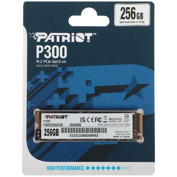 Накопитель SSD Patriot M.2 P300 256 Гб PCIe P300P256GM28 - фото 51688112