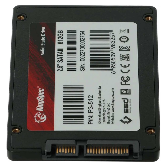 Накопитель SSD Kingspec 2.5" 512 Гб SATA III P3-512 - фото 51690233