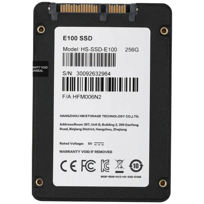 Накопитель SSD Hikvision 2.5" E100 256 Гб SATA III HS-SSD-E100/256G - фото 51690266