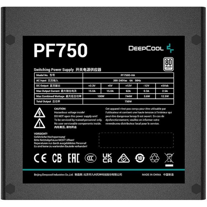 Блок питания Deepcool 750W ATX PF750 - фото 51690332