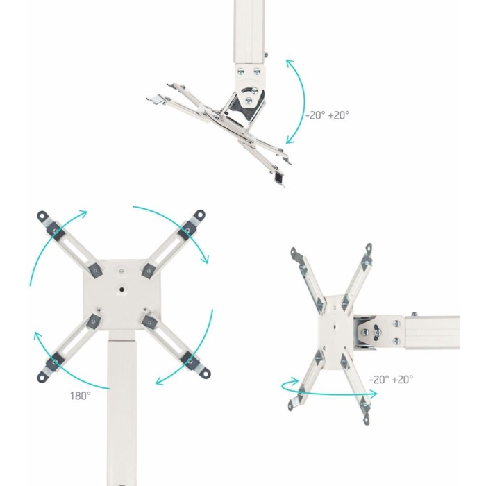 Кронштейн для проектора Onkron K5A белый макс.10кг потолочный поворотно-выдвижной и наклонн   108276 - фото 51691629