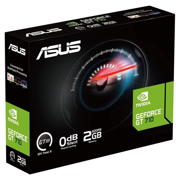 Видеокарта Asus PCI-E GT710-SL-2GD5-BRK-EVO NVIDIA GeForce GT 710 2Gb 64bit GDDR5 954/5012   1082765 - фото 51691791