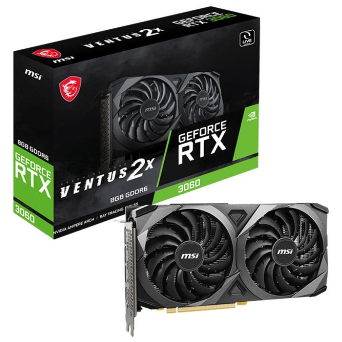 Видеокарта MSI PCI-E 4.0 RTX 3060 VENTUS 2X 8G NVIDIA GeForce RTX 3060 8Gb 128bit GDDR6 177   108276 - фото 51691854