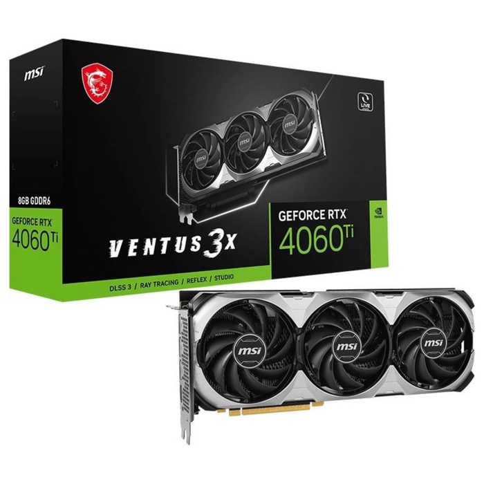 Видеокарта MSI PCI-E 4.0 RTX 4060 Ti VENTUS 3X E 8G NVIDIA GeForce RTX 4060TI 8Gb 128bit GD   108276 - фото 51691859