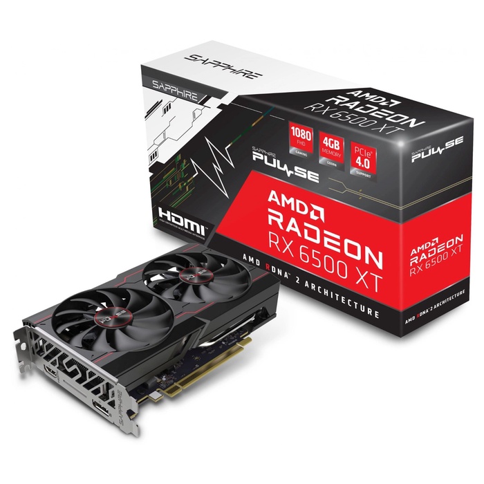 Видеокарта Sapphire PCI-E 4.0 11314-07-20G RX 6500XT Gaming OC Pulse AMD Radeon RX 6500XT 4   108276 - фото 51691866