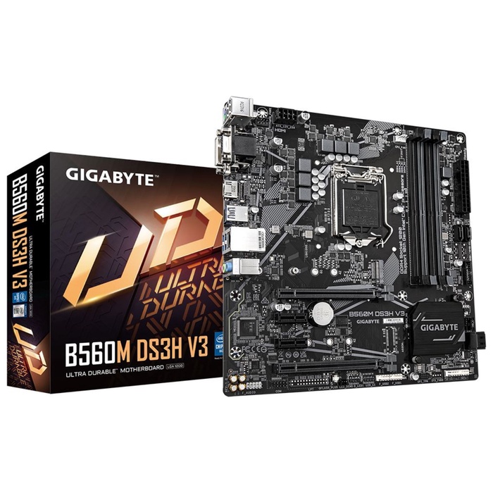 Материнская плата Gigabyte B560M DS3H V3 Soc-1200 Intel H470 4xDDR4 mATX AC`97 8ch(7.1) GbL   108276 - фото 51691875