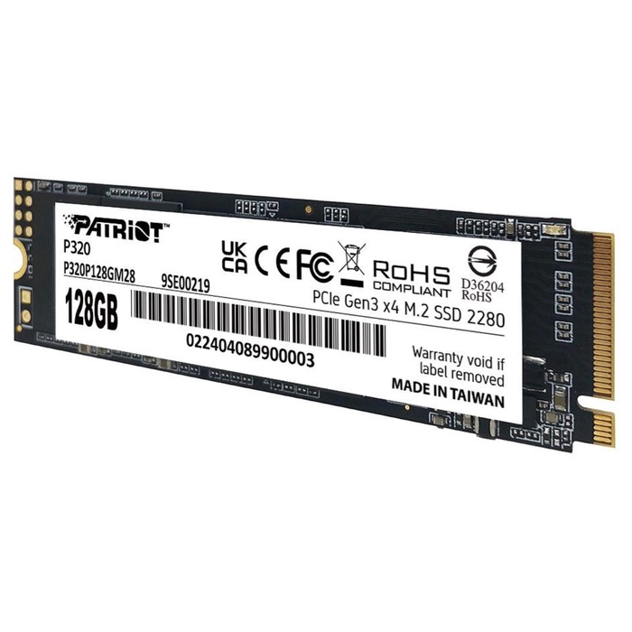 Накопитель SSD Patriot PCIe 3.0 x4 128GB P320P128GM28 P320 M.2 2280 - фото 51691938