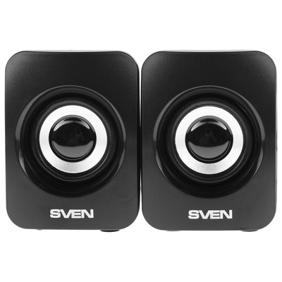 Колонки Sven 130, формат акустики 2.0, 6 Вт, портативные, чёрные