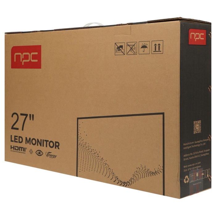 Монитор NPC 27" MF2704-F черный IPS LED 5ms 16:9 HDMI M/M матовая 250cd 178гр/178гр 1920x10   108279 - фото 51692960