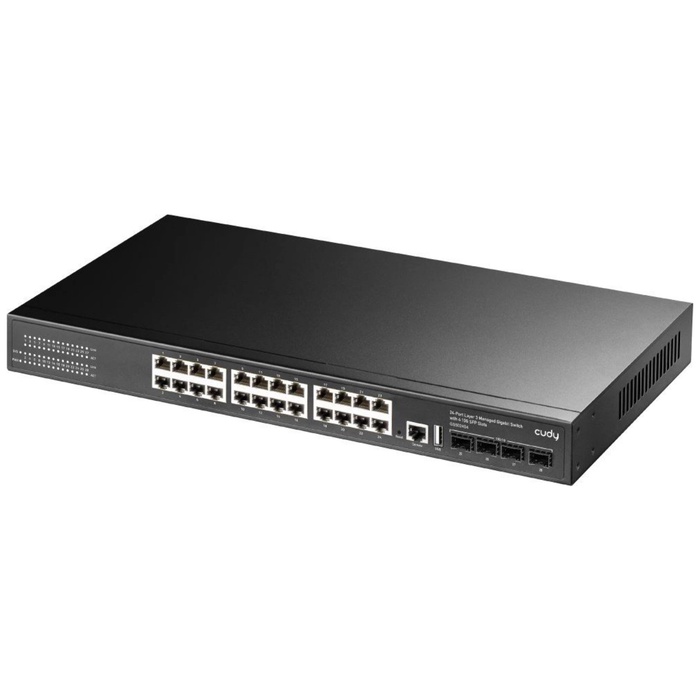 Коммутатор Cudy GS5024S4, L3, 24×1 ГБит/с, 4SFP+, управляемый