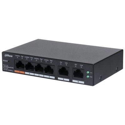 Коммутатор Dahua DH-CS4006-4ET-60 (L2) 4x100Мбит/с 2xКомбо(1000BASE-T/SFP) 30W управляемый   1082802
