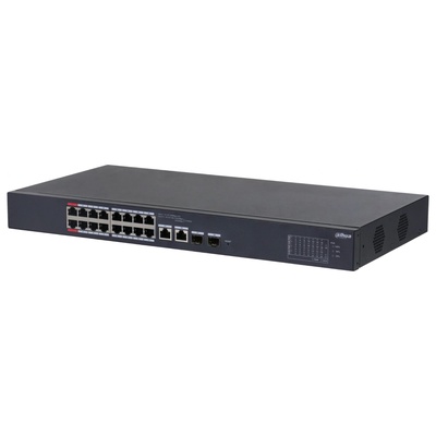 Коммутатор Dahua DH-CS4218-16ET-240 (L2) 16x100Мбит/с 2xКомбо(1000BASE-T/SFP) 2SFP 16PoE 24 108280
