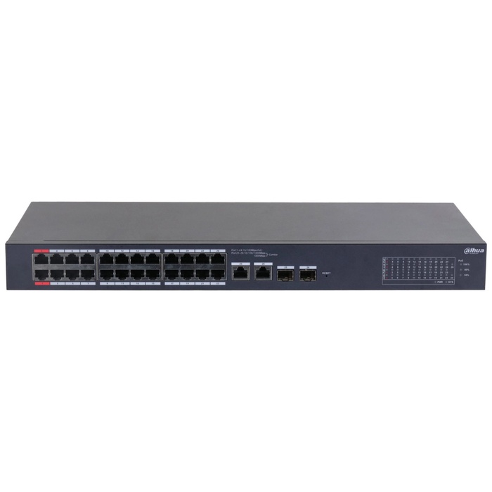 Коммутатор Dahua DH-CS4226-24ET-375 (L2) 24x1Гбит/с 2xКомбо(1000BASE-T/SFP) 2SFP 24PoE 400W   108280 - фото 51693173