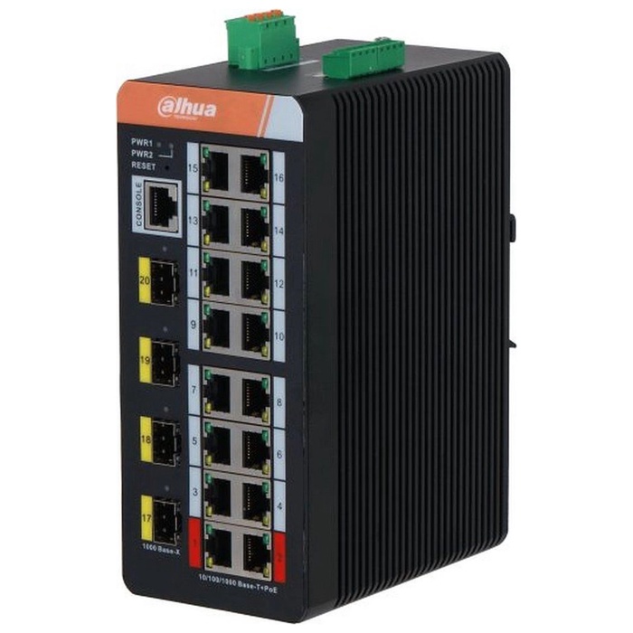 Коммутатор Dahua DH-IS4420-16GT-240 (L2), 20×1 Гбит/с, 3 SFP, 16 PoE, 240 Вт, управляемый - Фото 1
