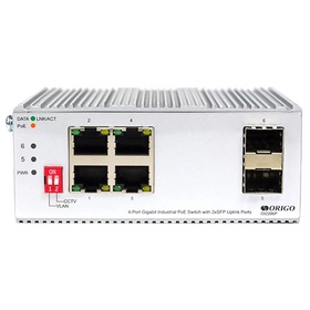 Коммутатор Origo OI2206P/120W OI2206P/120W/A1A (L2) 4x1Гбит/с 2SFP 4PoE 4PoE+ 120W неуправл   108280