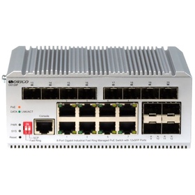 Коммутатор Origo OI3120P/185W OI3120P/185W/A1A (L2) 8x1Гбит/с 12SFP 8PoE+ 185W управляемый   1082805