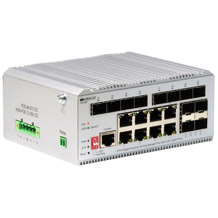 Коммутатор Origo OI3120P/185W OI3120P/185W/A1A (L2) 8x1Гбит/с 12SFP 8PoE+ 185W управляемый   1082805 - фото 51693257