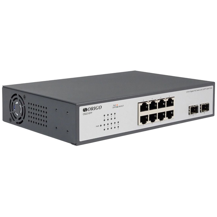 Коммутатор Origo OS2210FP/120W OS2210FP/120W/A1A (L2) 8x1Гбит/с 2SFP 8PoE+ 120W неуправляем   108280 - фото 51693273