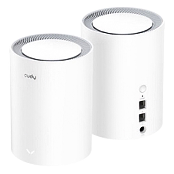 Бесшовный Mesh роутер Cudy M1800(2-Pack) AX1800 10/100/1000BASE-TX белый (упак.:2шт) - фото 51693327