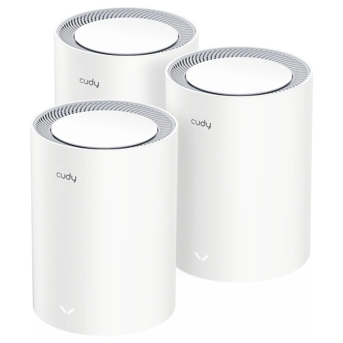 Бесшовный Mesh роутер Cudy M1800(3-Pack) AX1800 10/100/1000BASE-TX белый (упак.:3шт) - фото 51693329