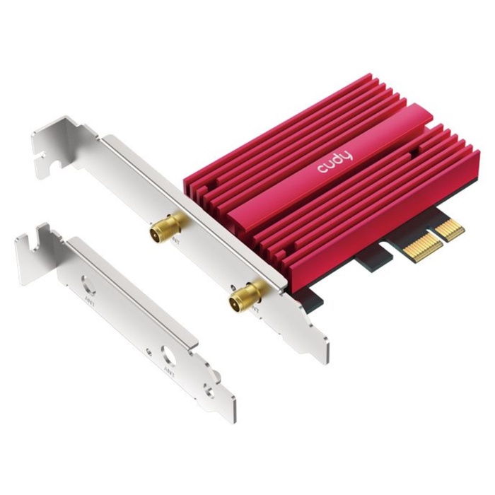 Сетевой адаптер Wi-Fi + Bluetooth Cudy WE4000 АХ5400 PCI Express (ант.внеш.съем) 1ант. - фото 51693419