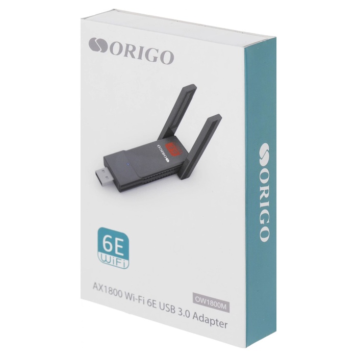 Сетевой адаптер Wi-Fi Origo OW1800M OW1800M/A1A AX1800 USB 3.0 (ант.внеш.несъем.) 2ант. - фото 51693441