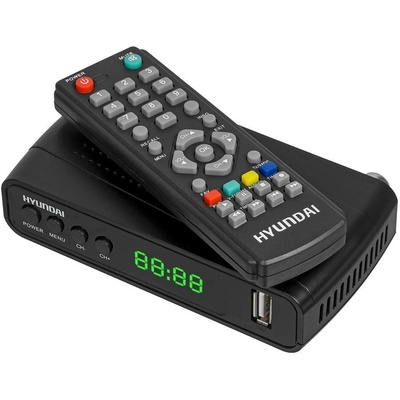 Ресивер DVB-T2 Hyundai H-DVB520, с Wi-Fi-адаптером, чёрный