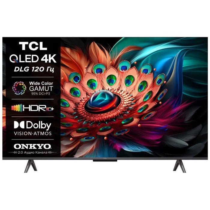 Телевизор QLED TCL 43" 43C655 черный 4K Ultra HD 60Hz DVB-T DVB-T2 DVB-C DVB-S DVB-S2 USB W   108281 - фото 51693566