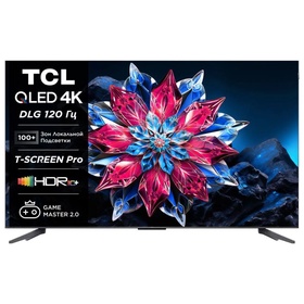 Телевизор QLED TCL 55" 55C655PRO черный 4K Ultra HD 60Hz DVB-T DVB-T2 DVB-S DVB-S2 USB WiFi   108281