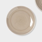 УЦЕНКА Набор фарфоровых тарелок Доляна «Палитра», d=19 см, 6 шт., серая - Фото 3