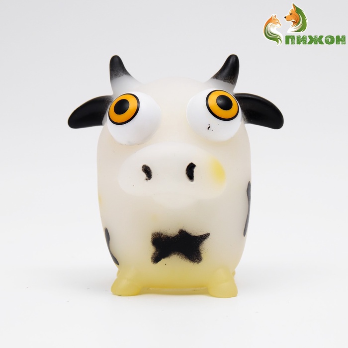 УЦЕНКА Игрушка для собак «Корова» 12 см, белая/чёрная - Фото 1