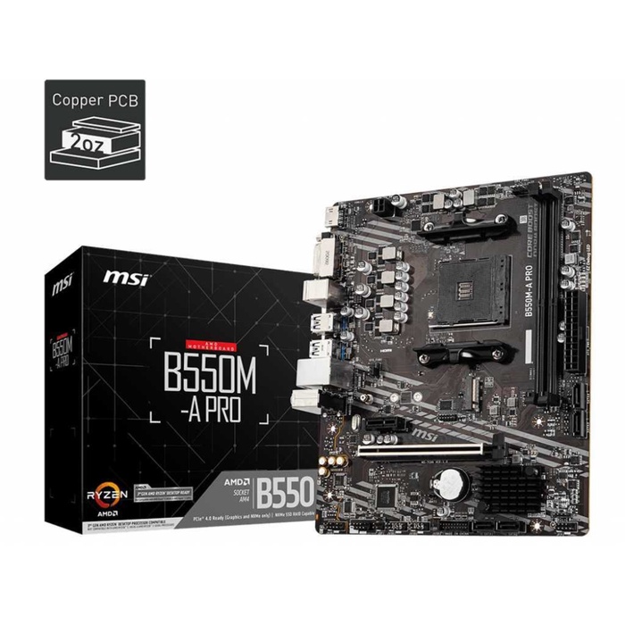 Материнская плата MSI B550M-A PRO Soc-AM4 AMD B550 2xDDR4 mATX AC`97 8ch(7.1) GbLAN RAID+DV   108276 - фото 51693618