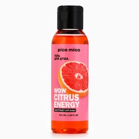 Гель для душа женский Wow citrus juice, 100 мл, аромат цитруса, PICO MICO 10668351